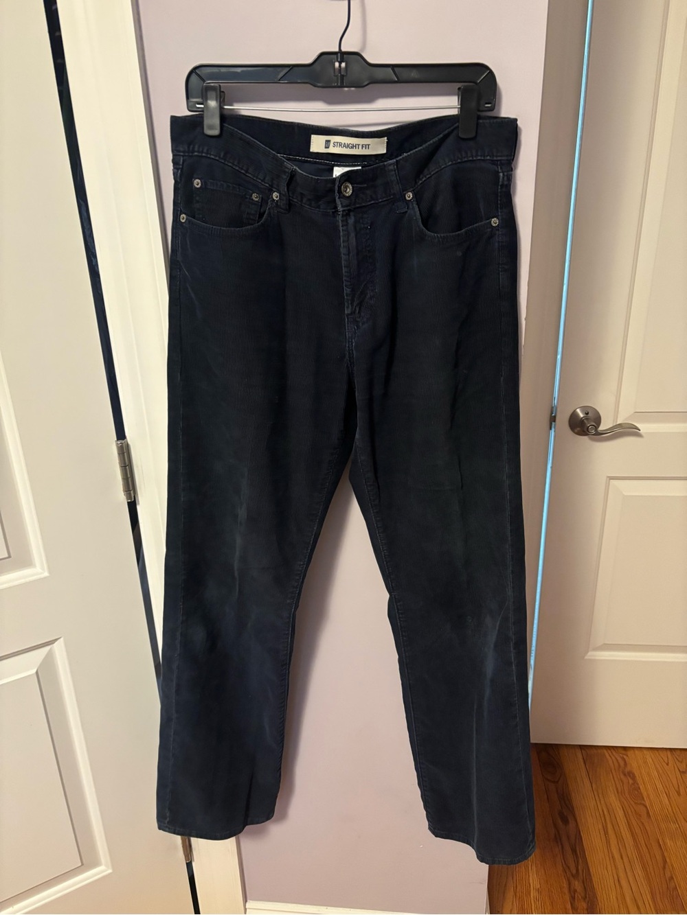 GAP Dark Blue Corduroy Straight Pants